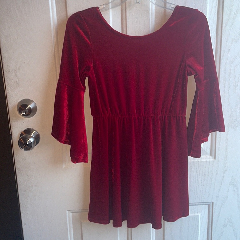 My Michelle youth babydoll velvet dress retro